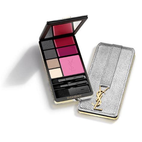 yves saint laurent silver edition travel makeup palette 7x14cm|Couture Mini Clutch Eyeshadow Palette .